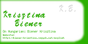 krisztina biener business card